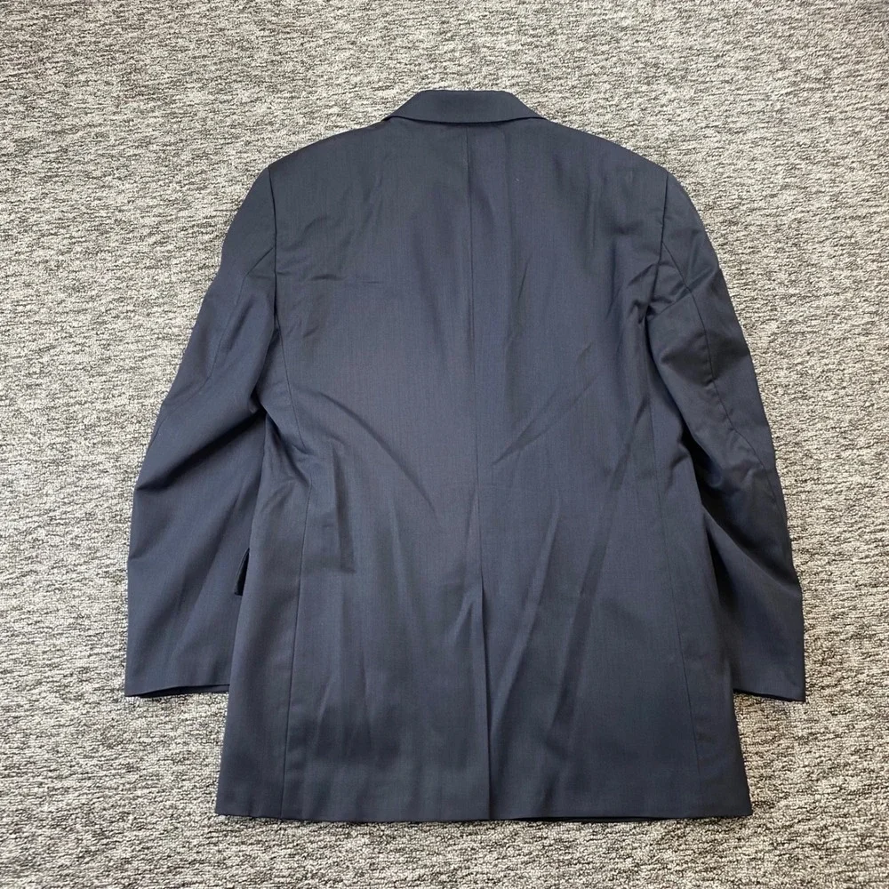 Jos A Bank Mens 39R Navy Blue 100 Wool Blazer Sport Coat Made in Mexico